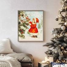 Carica l&#39;immagine nel visualizzatore di Gallery, Diamond Painting - Adorabile ragazza di Natale