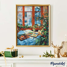 Carica l&#39;immagine nel visualizzatore di Gallery, Diamond Painting - Inverno Accogliente a Letto