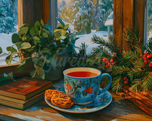 Carica l'immagine nel visualizzatore di Gallery, Diamond Painting - Tè del Pomeriggio Invernale