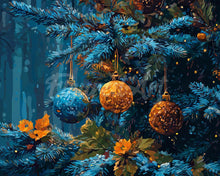 Carica l&#39;immagine nel visualizzatore di Gallery, Diamond Painting - Abete Blu e Palline