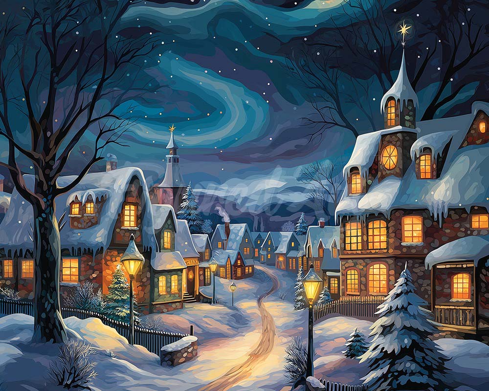 Diamond Painting - Villaggio di Natale Stellato