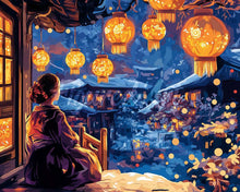 Carica l&#39;immagine nel visualizzatore di Gallery, Diamond Painting - Notte del Festival delle Lanterne