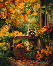 Carica l'immagine nel visualizzatore di Gallery, Diamond Painting - Dolce procione in autunno