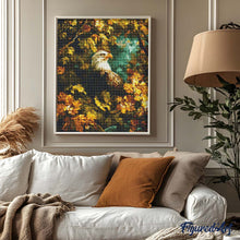 Carica l'immagine nel visualizzatore di Gallery, Diamond Painting - Aquila tra le foglie dorate