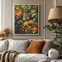 Carica l&#39;immagine nel visualizzatore di Gallery, Diamond Painting - Leopardo in autunno