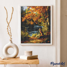 Carica l&#39;immagine nel visualizzatore di Gallery, Diamond Painting - Volpe rossa al fiume