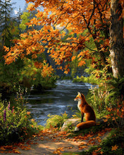 Carica l&#39;immagine nel visualizzatore di Gallery, Diamond Painting - Volpe rossa al fiume