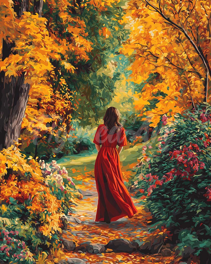 Diamond Painting - Dama in rosso