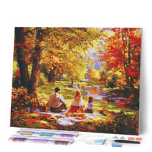 Carica l'immagine nel visualizzatore di Gallery, Diamond Painting - Picnic familiare d'autunno