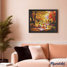 Carica l&#39;immagine nel visualizzatore di Gallery, Diamond Painting - Picnic familiare d&#39;autunno