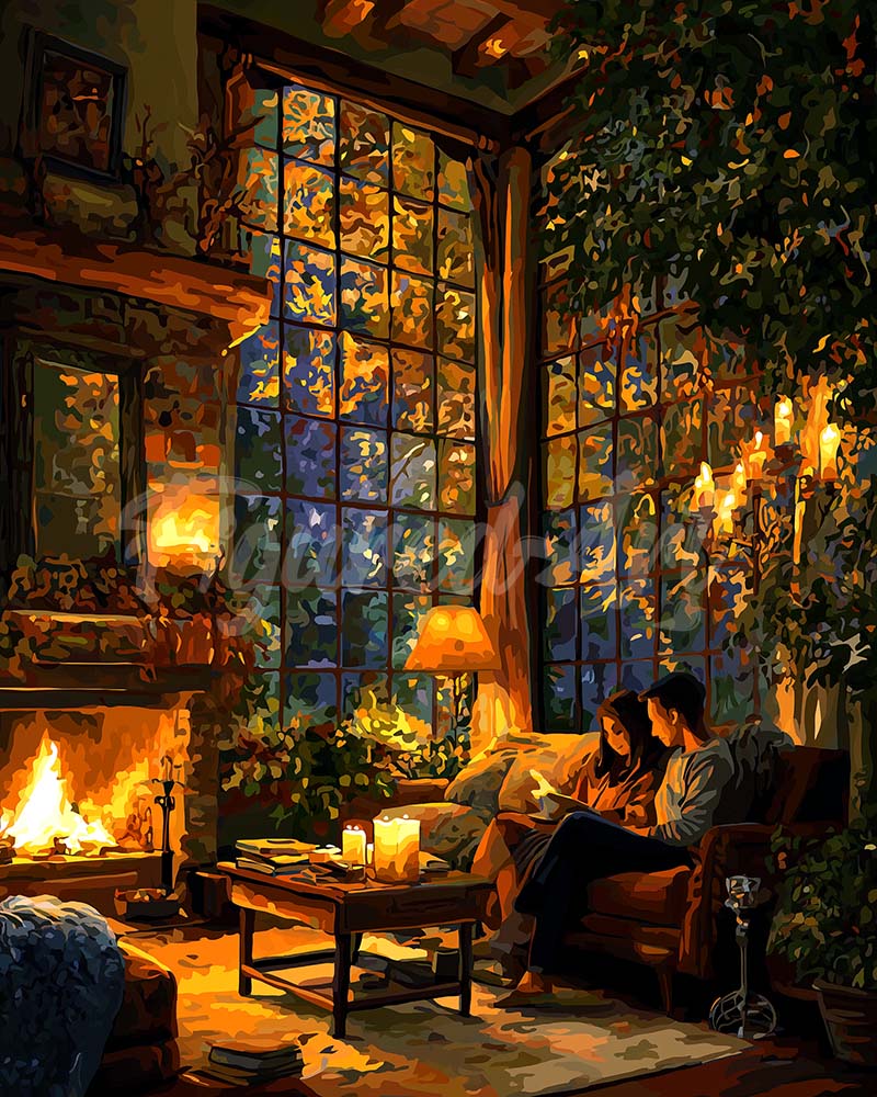 Diamond Painting - Sera autunnale accogliente