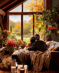 Diamond Painting - Abbraccio mattutino d'autunno