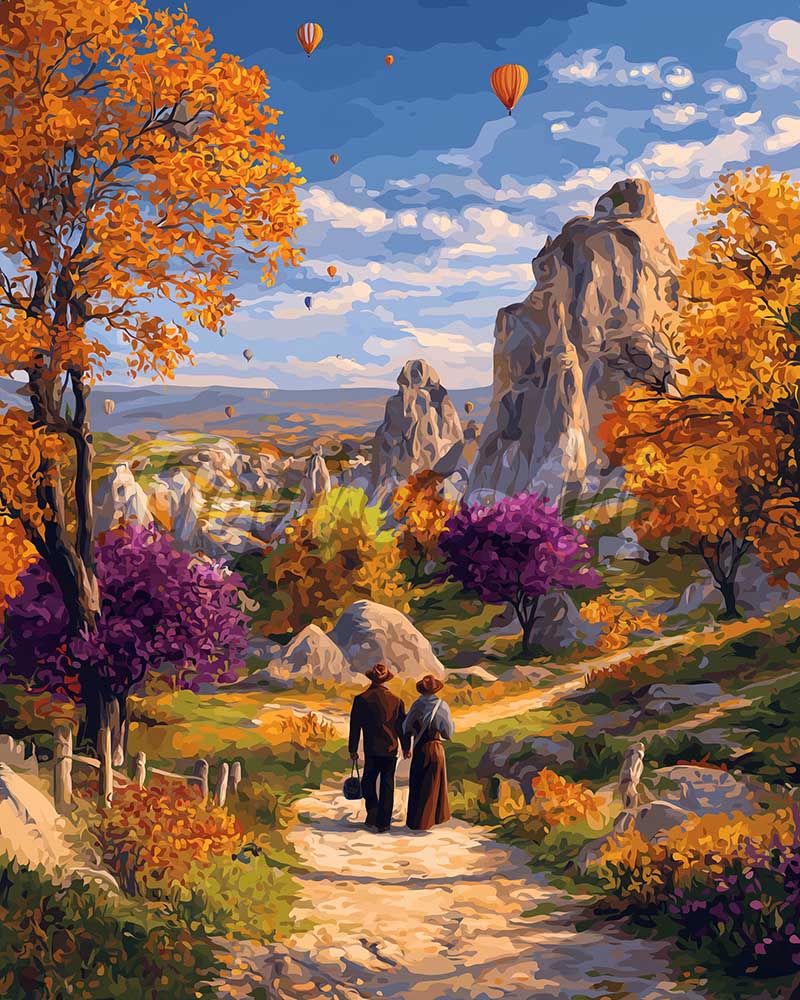 Diamond Painting - Autunno romantico in Cappadocia