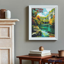Carica l&#39;immagine nel visualizzatore di Gallery, Diamond Painting - Lago smeraldo in autunno