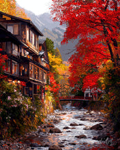 Carica l'immagine nel visualizzatore di Gallery, Diamond Painting - Villaggio autunnale a Nikkō Giappone