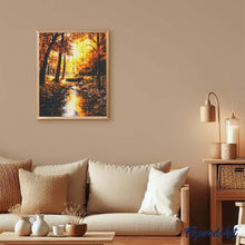 Carica l'immagine nel visualizzatore di Gallery, Diamond Painting - Ruscello dorato d'autunno