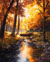 Carica l&#39;immagine nel visualizzatore di Gallery, Diamond Painting - Ruscello dorato d&#39;autunno