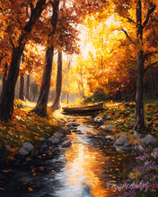 Carica l'immagine nel visualizzatore di Gallery, Diamond Painting - Ruscello dorato d'autunno