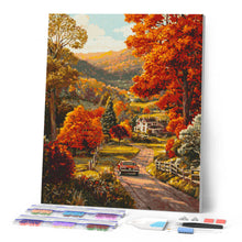 Carica l'immagine nel visualizzatore di Gallery, Diamond Painting - Strada di campagna in autunno
