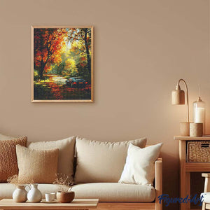 Diamond Painting - Viaggio su strada dorata