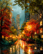 Carica l'immagine nel visualizzatore di Gallery, Diamond Painting - Luci della città in autunno
