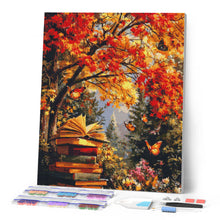 Carica l'immagine nel visualizzatore di Gallery, Diamond Painting - Lettura con farfalle