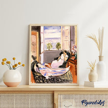 Carica l'immagine nel visualizzatore di Gallery, Diamond Painting - Interno con due figure, finestra aperta - Matisse