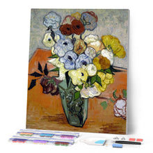Carica l'immagine nel visualizzatore di Gallery, Diamond Painting - Natura morta: vaso con rose e anemoni - Van Gogh