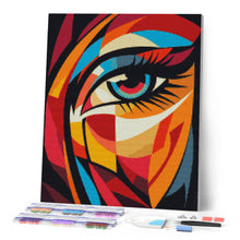 Carica l'immagine nel visualizzatore di Gallery, Diamond Painting - Occhio Astratto Colorato