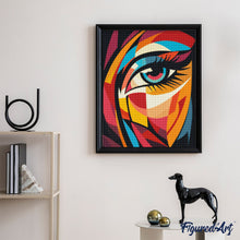 Carica l'immagine nel visualizzatore di Gallery, Diamond Painting - Occhio Astratto Colorato