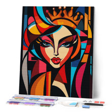 Carica l'immagine nel visualizzatore di Gallery, Diamond Painting - Regina Astratta Colorata