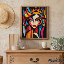 Carica l'immagine nel visualizzatore di Gallery, Diamond Painting - Regina Astratta Colorata