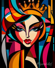 Carica l'immagine nel visualizzatore di Gallery, Diamond Painting - Regina Astratta Colorata