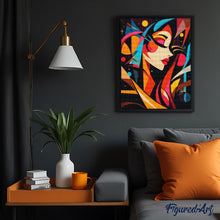 Carica l'immagine nel visualizzatore di Gallery, Diamond Painting - Ragazza Cosmica Astratta Colorata