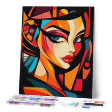 Carica l'immagine nel visualizzatore di Gallery, Diamond Painting - Volto Glamour Astratto Colorato