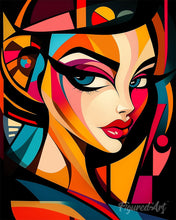Carica l'immagine nel visualizzatore di Gallery, Diamond Painting - Volto Glamour Astratto Colorato