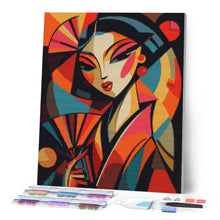 Carica l'immagine nel visualizzatore di Gallery, Diamond Painting - Geisha Astratta Colorata