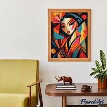 Carica l'immagine nel visualizzatore di Gallery, Diamond Painting - Geisha Astratta Colorata