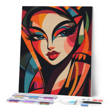 Carica l'immagine nel visualizzatore di Gallery, Diamond Painting - Signora Astratta Colorata