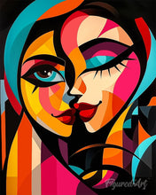 Carica l'immagine nel visualizzatore di Gallery, Diamond Painting - Due Signore Astratte Colorate