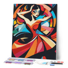 Carica l'immagine nel visualizzatore di Gallery, Diamond Painting - Ballerina Astratta Colorata