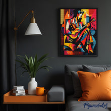 Carica l'immagine nel visualizzatore di Gallery, Diamond Painting - Chitarrista Astratto Colorato