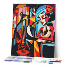 Carica l'immagine nel visualizzatore di Gallery, Diamond Painting - Cantante Jazz Astratta Colorata