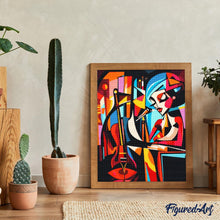 Carica l'immagine nel visualizzatore di Gallery, Diamond Painting - Cantante Jazz Astratta Colorata