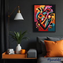 Carica l'immagine nel visualizzatore di Gallery, Diamond Painting - Cuore Astratto Colorato