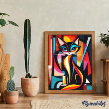Carica l'immagine nel visualizzatore di Gallery, Diamond Painting - Gatto Astratto Colorato
