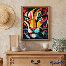 Carica l'immagine nel visualizzatore di Gallery, Diamond Painting - Tigre 1 Astratta Colorata