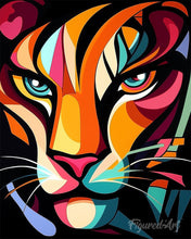 Carica l'immagine nel visualizzatore di Gallery, Diamond Painting - Tigre 1 Astratta Colorata