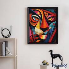 Carica l'immagine nel visualizzatore di Gallery, Diamond Painting - Tigre 3 Astratta Colorata
