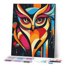 Carica l'immagine nel visualizzatore di Gallery, Diamond Painting - Gufo Astratto Colorato 2